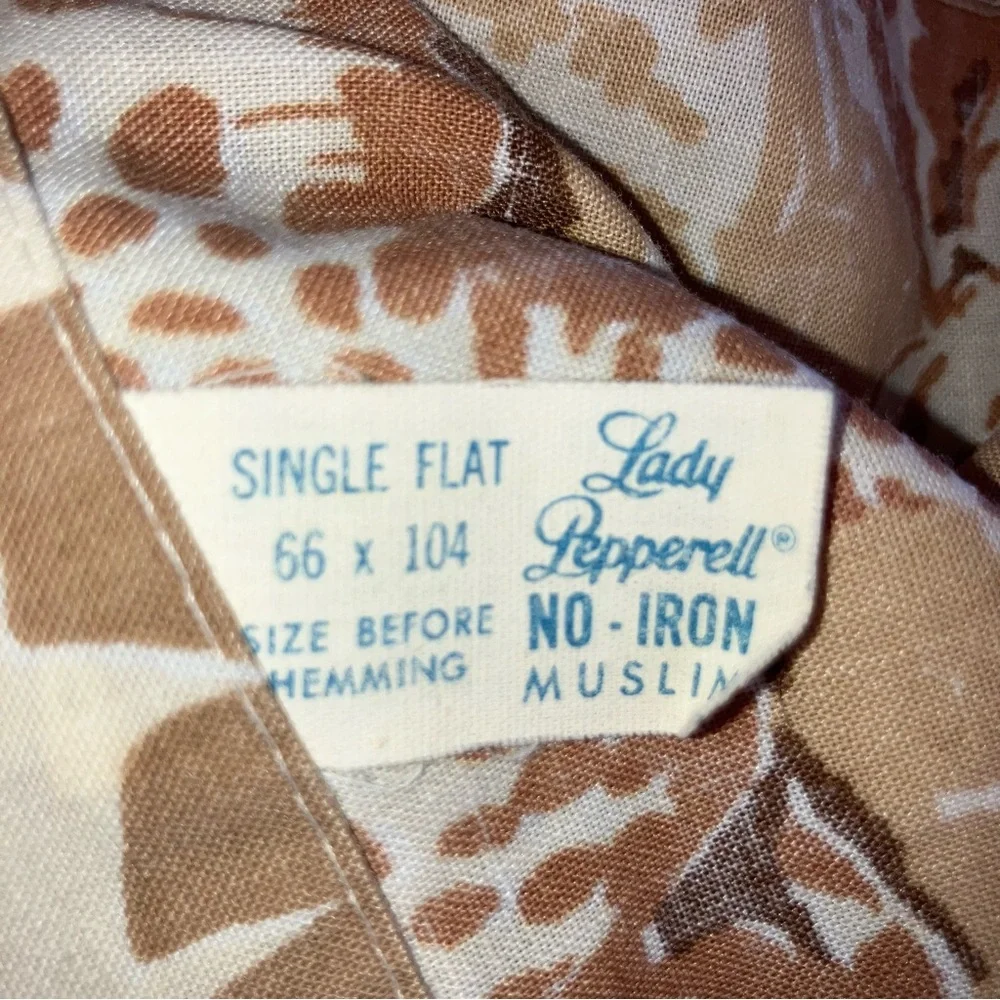 Vtg Safari Animal Print Single Flat Sheet 66x104” and Standard Pillowcase 20x26”